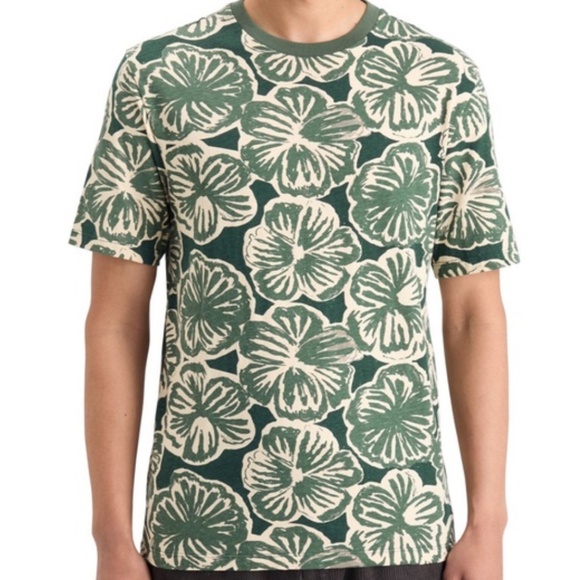 Scotch & Soda green tropical floral men’s tee NWT sz L - Picture 1 of 1